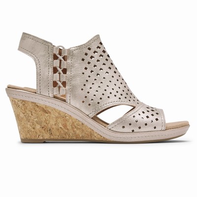 Rockport Cobb Hill Janna 2 Wedges Damen Silber BXP-401953